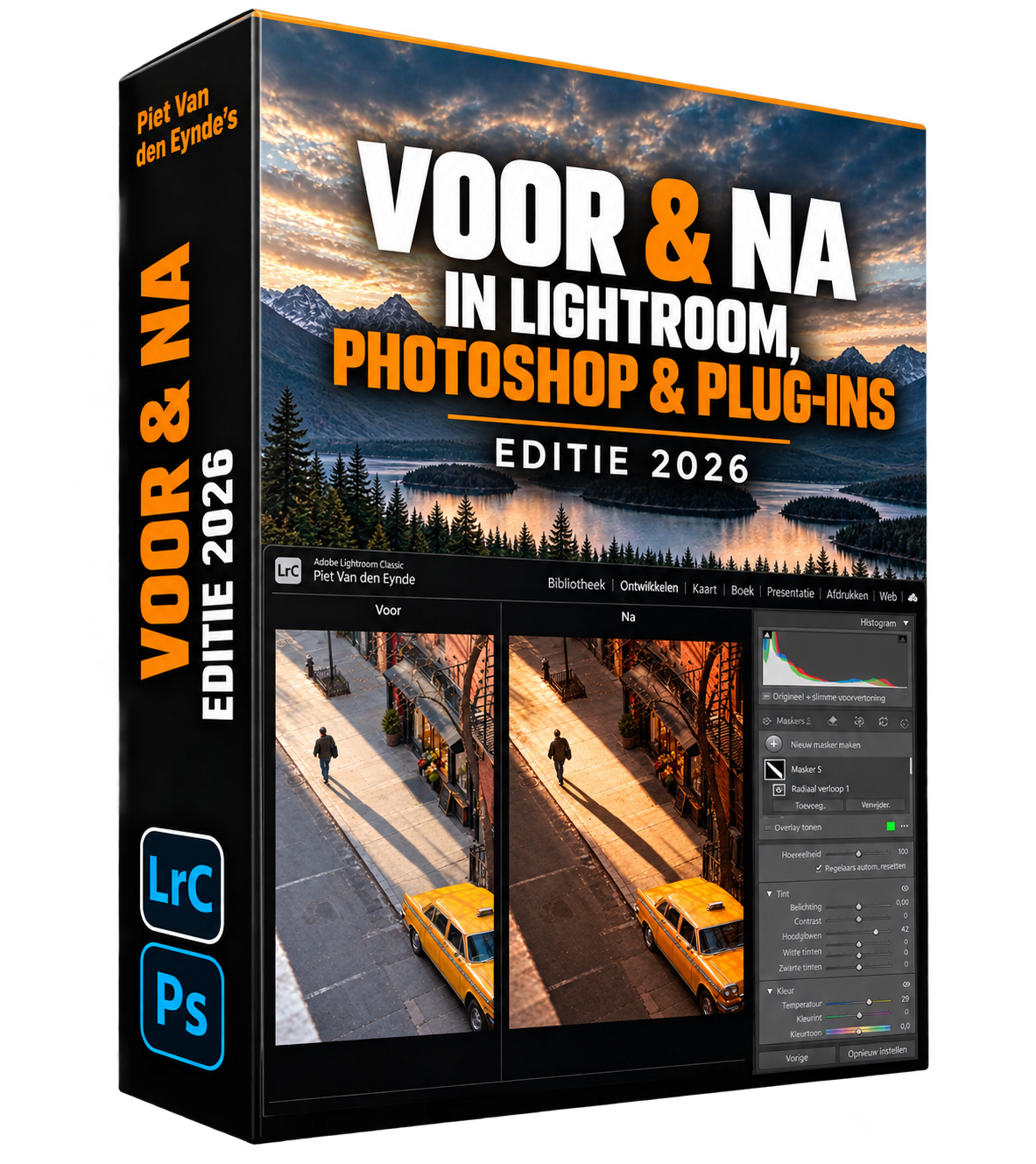 Voor & Na in Lightroom, Photoshop & Plug-ins — editie 2026